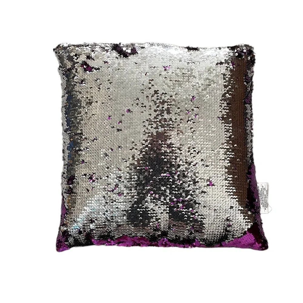 Purple Sequin Color Changing Pillow